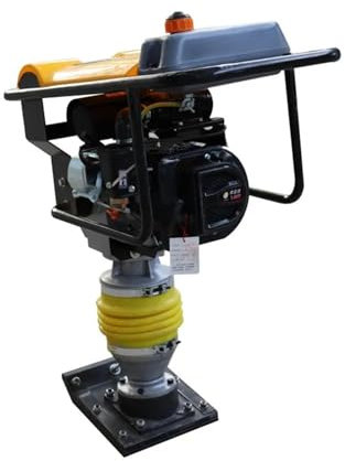 YQVEOT Bohrhammer, Benzin-Erdstampfer, Verdichtungs-Vibrationsstampfer, Benzinmotor, 5,5 PS, Stampf- und Schlagstampfer für Haus DIY Projekt