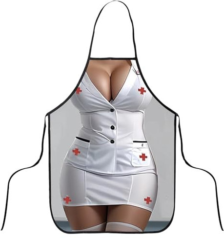 Cosysparks Kochschürze Damen Lustig, Sexy Neuheit Koch Schürze Lustige Schürze Sexy Frau für BBQ Party Festival Witz Geschenk Neuheit Geschenke für Frauen