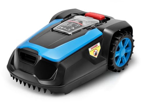 LEADZM Mähroboter Rasenroboter, Rasenmäher Roboter, Bis zu 1200m², Bluetooth & WLAN, Selbstladend, Schnitthöhe 25-65 mm, 47% Steigung, 22 cm Schnittbreite, IPX5 Wasserdicht