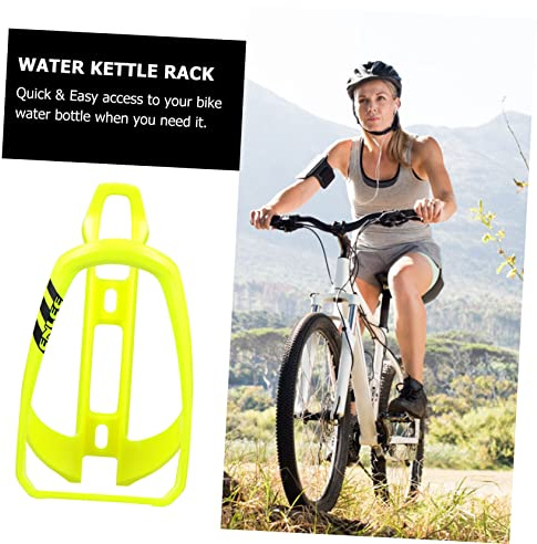 Toyvian 2 Stück Fahrrad Flaschenhalter Wasserflaschenhalter Leichtes Trinkflaschen Regal Passend für Mountain und Klappräder Fluoreszierendem Gelb