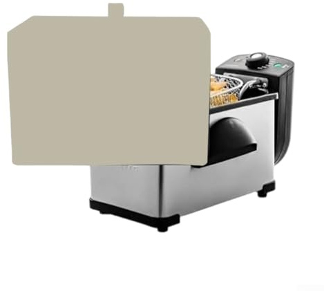 Housse de protection anti-poussière pour friteuse à air, housse de protection résistante à la chaleur et imperméable en nylon 420D pour friteuse à air, beige (26 * 35 * 30 cm)