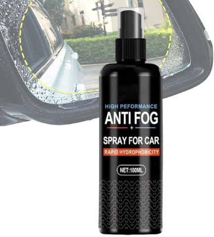 kaiop Anti Beschlag Spray | 100ml AutoAnti Nebel Mittel Mit Mikrofaser Tuch | Regenabweisendes Mittel für Windschutzscheibe Spiegel Innenbereich Außenbereich Fenster Badezimmer für Zuhause