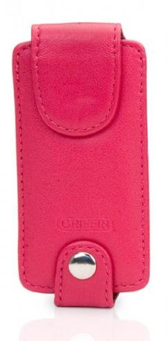 Griffin Trio 3-in-1 Schutzhülle für iPod nano 1G / 2G (austauschbar, Leder) Fuchsia