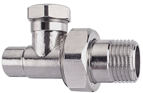 Cornat T591506 Heizkörper Verschraubung Durchgang absperrbar, 15 mm x 1/2 Zoll