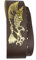 Perri’s Leathers Ltd. - Banjo Strap - Leather - Foil Embossed - Flying Eagle - Black - Adjustable - Made in Canada (P25EBJBR-106)