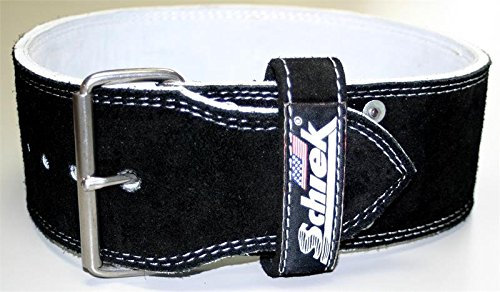Schiek Sports L6011 Gewichthebergürtel aus Veloursleder, 10 cm breit, 9 mm dick