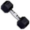 SUPRFIT - Hexagon Kurzhantel einzeln mit gummiertem Eisenkern - Fitness Gewichte Hanteln 1 x 35 kg mit rutschfestem Chromgriff - Premium Kurzhantel für Calisthenics, Krafttraining & Crossfit Übungen