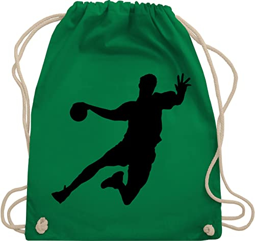 Turnbeutel Rucksack - EM 2026 Trikot Ersatz - Handballer I Geschenk Handballer I Handball Geschenke - Unisize - Grün - kinderrucksack handballbeutel hanball wm stoffrucksack kinderturnbeutel