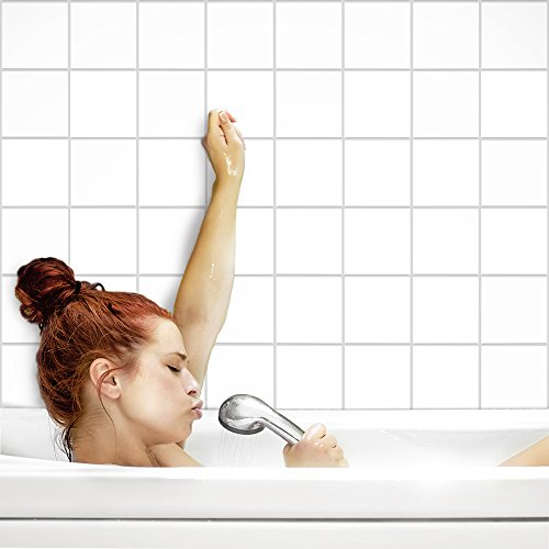 PYH Fliesenaufkleber für Küche und Bad | einfarbig weiß matt | Fliesenfolie für 15x15cm Fliesen | 22 Stück | Klebefliesen günstig in 1A Qualität von PrintYourHome