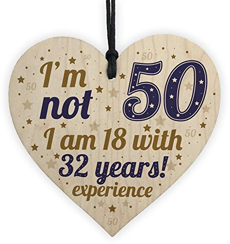 RED OCEAN Birthday Gift For Women Men 50th Birthday Gift For Him Her Keepsake Plaque