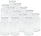 12 Stück Runde Typ 300 Mini Vasen Glasfläschchen kleine Dekoflaschen Flasche Väschen Vase Glasflaschen Blumenvase (12 Stück)