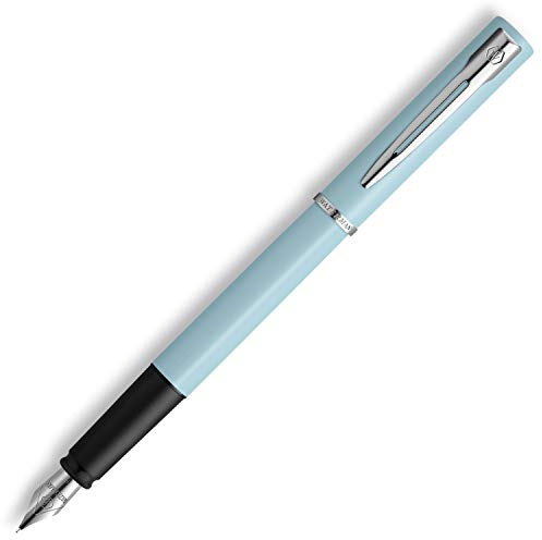 Waterman Allure Füller | Pastell-Baby Blue | Füllfederhalter mit feiner Feder | Blaue Tinte | Geschenkbox