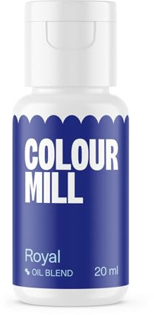 Colour Mill Oil Blend Lebensmittelfarbe Ölbasis, Royal, 20 ml | Hochkonzentriert, Leuchtende Farben, Geeignet für Buttercreme, Schokolade, Kuchenteig, Ganache und Zuckermassen