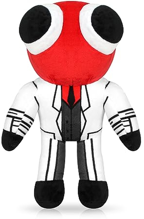 Plüschtier Rainbow Monster Weiß, 30cm Horrorspiel Kuscheltier Plush, Stofftier Rainbow Plüsch Puppe Geschenk für Kinder Erwachsen
