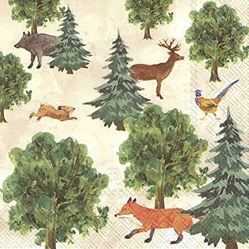 IHR Papierservietten, 3-lagig, 16,5 x 16,5 cm, Du Hast Die Gans