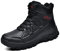 IYVW AS33 703 Mittelhohe Vollleder Combat Boots Einsatzstiefel Kampfstiefel Security Bundeswehr Armee Wanderhalbschuhe Schwarz 39EU