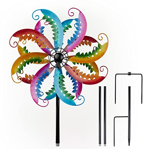 Alpine Corporation BVF206 Windspiel Gartenstecker, Mehrfarbig