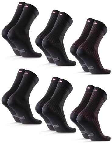 DANISH ENDURANCE Premium Socken aus Bio-Baumwolle, 6 Paar | Businesssocken aus Bio-Baumwolle, Atmungsaktiv mit Anti-Loch-Garantie, für Büro & Freizeit, Unisex
