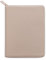 Moterm Reißverschluss-Lederhülle für A5-Notizbücher - passt für Hobonichi Cousin,Stalogy und Midori MD Planer(Kiesel-Taupe)