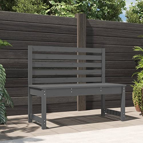 Higsose Gartenbank Grau 109 cm Balcony Furniture Garten Holzbank Gartenmöbel Set Gartenstuhl Holz Gartenmöbel Holz Gartenbank Holz Balkonmöbel Holz Massivholz Kiefer