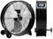 RELAX4LIFE Ventilador de Suelo 180W de Φ60cm con 3 Velocidades Ajustables, Ventilador de Tambor de Aluminio y Hierro con 1 Asa y 2 Ruedas para Fábrica, Tienda, Cobertizo (Negro)