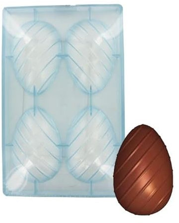 Moule chocolat 2 oeufs rayés 10 cm