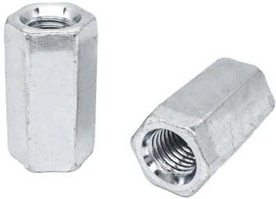 SKIR'CO (2 pezzi) Dadi di accoppiamento M12 x 36 mm, dadi di estensione esagonali, dadi di accoppiamento metrici, dadi per aste, dadi a manicotto