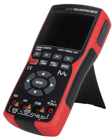 Handheld Oscilloscope Multimeter withGenerator, High Accuracy 25000 Counts, Dual Channel for Oscilloscope