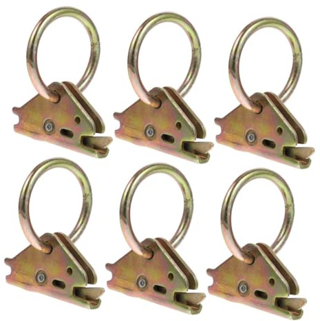 6Pièces Accessoires de Montage de Cargo Heavy-Duty Anneaux de Fixation E-Track pour Remorque et Camion pour Attacher et Sécuriser Chargement