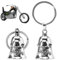 DAKLUNAR 2 Stück Guardian Bell Motorrad Glöckchen, Edelstahl Motorrad Glocke Glücksbringer, Fahrradglocke, Schutzglocke Engel Reitglocke, Glücksbringer Schlüsselanhänger Geschenke für Änner (Style-B)