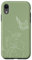 iPhone XR Sage Green Hibiscus Flower Aesthetic Butterfly Boho Hawaii Case