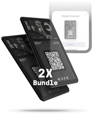 Rolling Square AirCard - Localizador Bluetooth Busca Objetos, Buscador Compatible con App Buscar con Señal Sonora Gadgets Tecnologicos Ultrafino 2.2mm Batería 2,5 Años, Multipack 2X