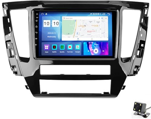 ottspu Rádio De Carro para Pajero Sport 3 2020-2021 Android Autorrádio Bluetooth 9 Ecrã Tátil Com GPS WiFi Câmara Traseira Rádio Carro Com Mirror Link FM RDS Rádio Car-Play Android Auto,M800s