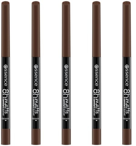 essence 8h MATTE comfort lipliner, Nr. 11, Braun, langanhaltend, sofortiges Ergebnis, matt, vegan, ohne Konservierungsstoffe, ohne Parabene, ohne Mikroplastikpartikel, 5er Pack (5x0.3g)