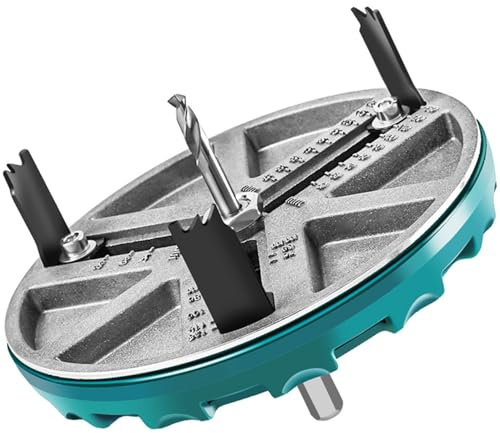 Lochsäge Holzbearbeitungswerkzeuge 45-130 mm Schneiddurchmesser Multifunktionslochschneider mit Skala No-Slip No Burrs Verstellbarer Stanzsägen Runde Lochöffner-Offene Werkzeuge