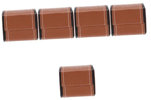 SAFIGLE 5stücke Pu Schmuck Und Uhrenbox Mit Abnehmbarem Kissen Praktische Geschenkbox Für Und Aufbewahrung Design Kaffee Für Schmucksammler Und Uhrenliebhaber