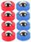 VICASKY 8-teiliges Mini-tischfußballspiel Shuffleboard Rollperlen-Set