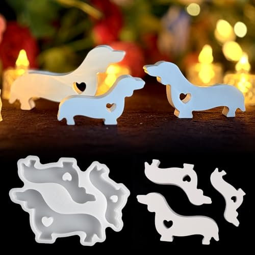 EPODA Epoxidharz Formen Hund, Silikonformen GießFormen Hund, Silikonform Hund, GießFormen Silikon Weihnachten