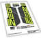 WP518 Aufkleber kompatibel mit Rockshox Zeb Ultimate Bicolor 2020-22 Gabel-Fahrradaufkleber, MTB-Aufkleber, Auffkleber, Federgabel (Fluorgelb)