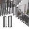 Außentreppe Handlauf für Treppen Schwarz Schmiedeeisen Leitplanke Geländer Quadratisch Seitlich Montiert Design für Gartenhäuser Terrassendielen Terrasse Balkon Innen/Außenbereich 2 Stück (M-Form)
