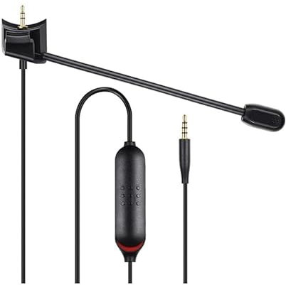 Flexibles Mikrofon-Kopfhörerkabel für QC45-Kopfhörer, 3,5-mm-Stecker auf 2,5-mm-Stecker, PVC-Headset-Kabel mit Stummschaltung