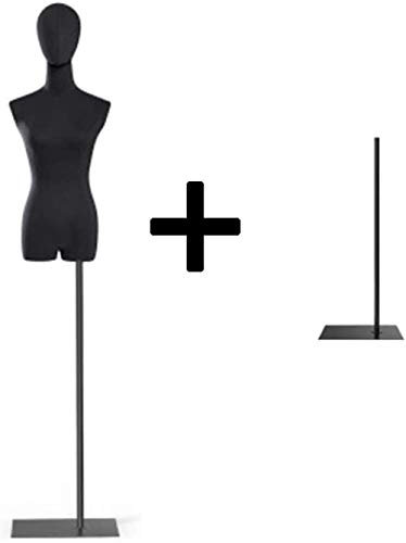SHANYAYALI Schaufensterpuppe, halblang, Ganzkörper-Display, verstellbare Schaufensterpuppe für Schaufenster, Kleidung, Schaufensterpuppe, mit Arm und Sockel