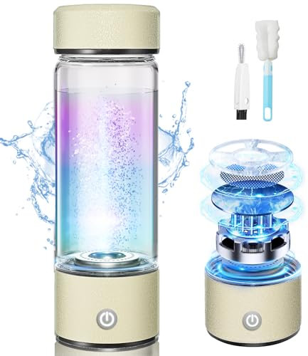 6.0 Upgraded Hydrogen Water Bottle【Certified -3000+ PPB Viscosity】Hydrogen Water Bottle【8-Hour Hydrogen Lock】100% Leak Proof - PEM/SPE technology Hydrogen Water Bottle