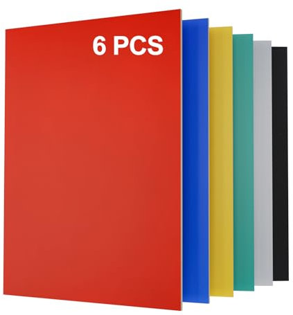 Uadme Fogli di Tiglio 3 mm, 6 Pezzi A4 Legno Grezzo per Incisione Laser, 297x210 mm Compensato Colorato per DIY Regali, Modelli, Loghi e Progetti Artistici Creativi
