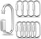 10PCS 304 Stainless Steel Quick Link Chain Connector Clips Threaded Locking Carabiner, Heavy Duty D Shape Quick Links Screw Carabiner Clip, Safety Chain Hooks 1.5