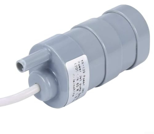 Honseadek Bateau submersible pour camping-car - Débit CC 12 V max - Boîtier 1500 l/h - Pour camping-car - Eau douce IP68 - Étanche - 5 m - Pour tête - Plastique gris