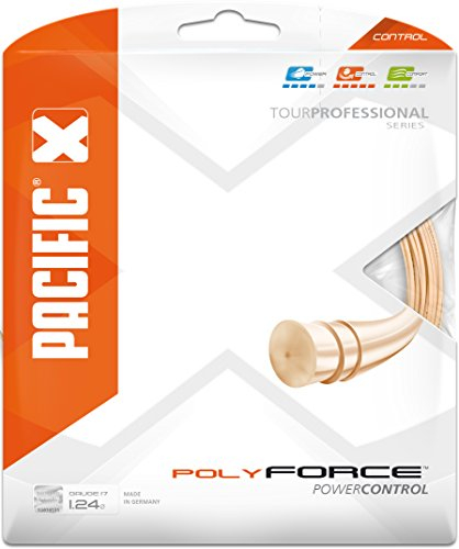 pacific Poly Force-12.20m-Garnitur Tennissaite, Light-Orange, 1.24mm/17