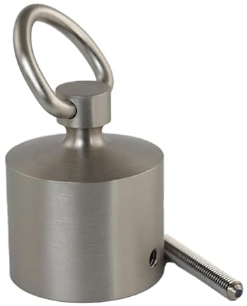 Seilendkappe Seilkappe Seilendhalter mit Ring Nickel matt für 38-40mm Handlaufseil - Treppenseil – Absperrseil
