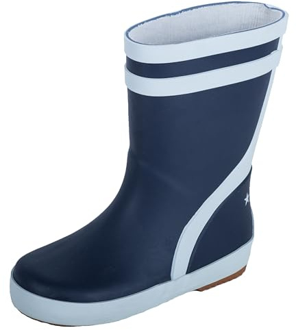BMS Kinder Gummistiefel Naturkautschuk | Wasserdichte Kinderstiefel aus flexiblem Naturkautschuk für Regen und Matsch
