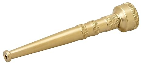 Underhill 6-Inch Garden Water Hose Nozzle, Sprayer, Jet, 7 GPM 80 PSI, 3/4-Inch Thread Inlet, High Pressure Attachment, Heavy-Duty Brass, Adjustable, PowerBlast Super Sweeper, SN6-75